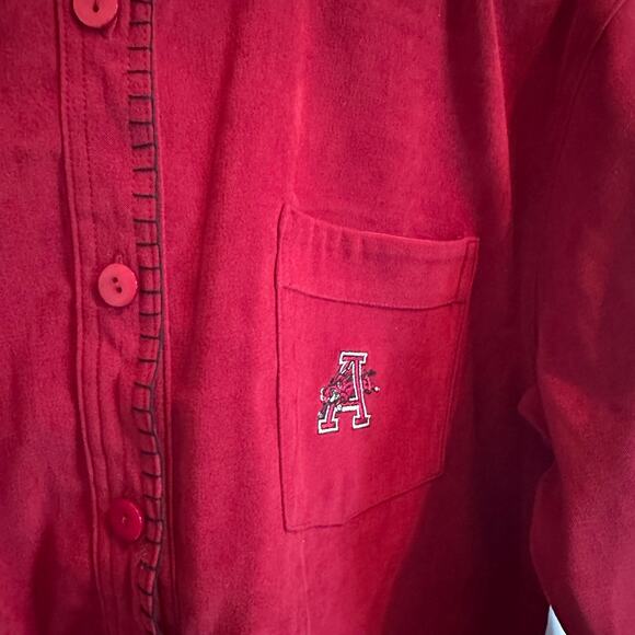 Castles Sport | Size M Arkansas Razorback College Long Sleeve Button Up Shirt - Picture 5 of 13